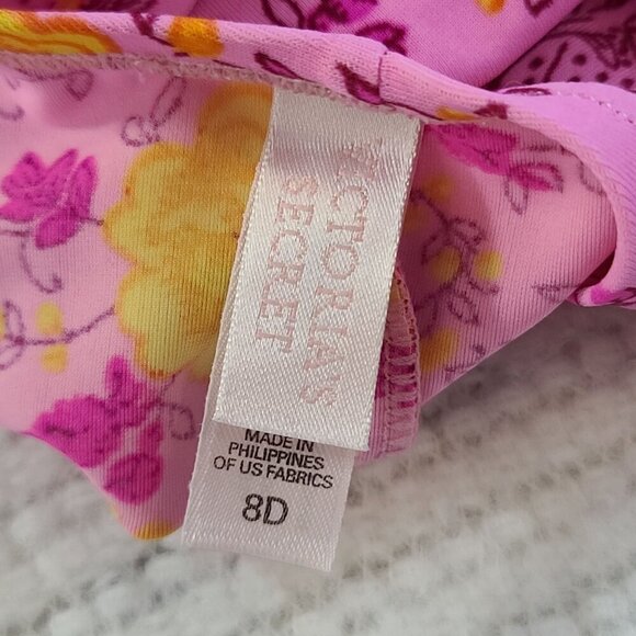 Victorias Secret Pink Floral‎ One Piece Swimsuit 8D - Picture 8 of 9